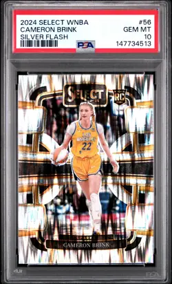 2024 PANINI SELECT WNBA SILVER FLASH #56 CAMERON BRINK PSA 10 - Image 1