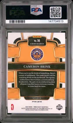 2024 PANINI SELECT WNBA SILVER FLASH #56 CAMERON BRINK PSA 10 - Image 2