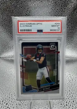 2023-24 Donruss Optic CJ Stroud Rated Rookie #244 PSA 10 - Image 1