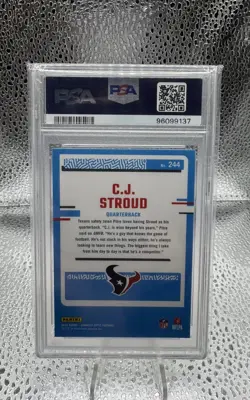 2023-24 Donruss Optic CJ Stroud Rated Rookie #244 PSA 10 - Image 2