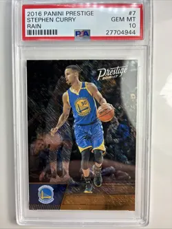 Stephen Curry 2016-17 Panini Prestige #7 Rain SP PSA 10 - Image 1