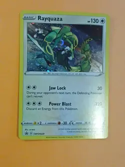 SWIRL Pokemon Sword & Shield Rayquaza SWSH 029 Promo Card Black Star Holo - Image 4