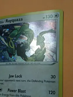 SWIRL Pokemon Sword & Shield Rayquaza SWSH 029 Promo Card Black Star Holo - Image 5