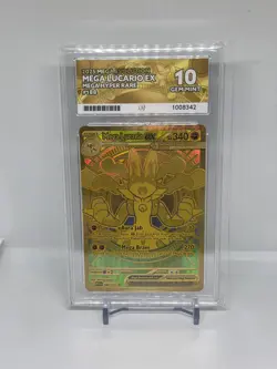 Mega Lucario EX 188/132 Mega Hyper Rare Gold Card - ACE 10 - English Pokemon TCG - Image 1