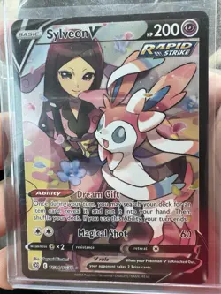Pokemon Sylveon V TG14/TG30 Brilliant Stars Trainer Gallery Rapid Strike Holo - Image 1
