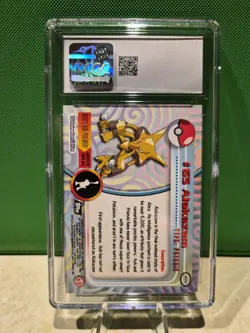 2000 Topps Chrome Pokemon Series 1 #65 Alakazam Silver Foil CGC 10 Gem Mint - Image 2