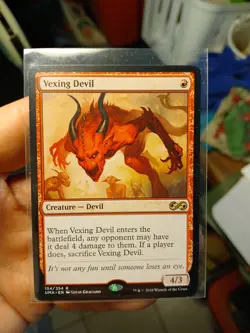 Magic the Gathering MtG Ultimate Masters-Vexing Devil- 154/254- Red- Creature - Image 1