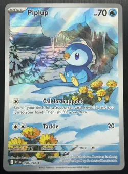 2025 POKEMON MEGA EVOLUTIONS PHANTASMAL FLAMES ILLUSTRATION PIPLUP 098/094 MINT - Image 1
