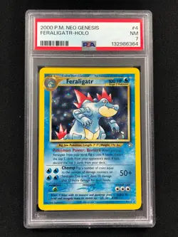 Pokemon 2000 Feraligatr Holo 4/111 Neo PSA 7 - Image 1