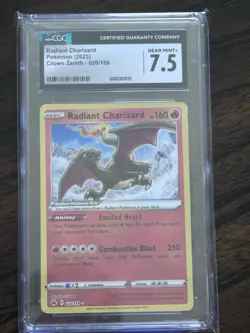 Pokemon TCG Radiant Charizard Crown Zenith 020/159 Cgc 7.5 - Image 1