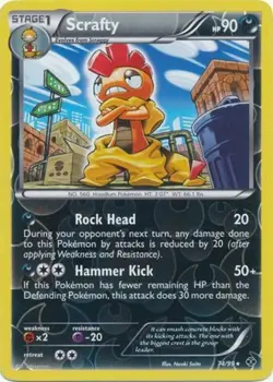 Pokemon - Scrafty - 74/99 - Holo Rare - Reverse Holo - BW - Next Destinies - NM - Image 1
