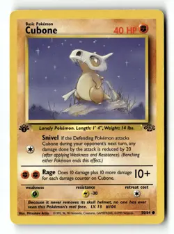 Pokemon Card Cubone LP Jungle 1st Edition Common 50/64 - Image 1