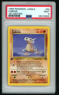 CUBONE 50/64 1ST EDITION JUNGLE POKEMON PSA 9 - Image 1