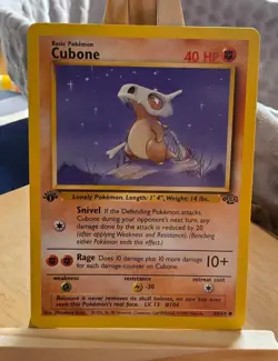 Pokemon Jungle Cubone Card WOTC 50/64 1st Edition Vintage TCG - Image 1