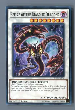 Beelze of the Diabolic Dragons LEHD-ENB36 Legendary Hero Decks Yu-Gi-Oh LP - Image 1