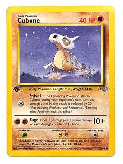 Pokemon TCG: Cubone 50/64 1st Edition + Eevee 51/64 1st Edition Jungle HP Combo - Image 2