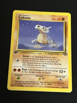 Pokemon TCG Cubone Jungle Card 50/64 1st Edition Common LP Cond - Image 3