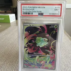 2025 POKEMON MEG EN-MEGA EVOLUTION ILLUSTRATION RARE #133 BULBASAUR PSA 9 - Image 1