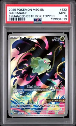 PSA 9 Bulbasaur IR #133 2025 Pokemon Meg En Mega Evolution 139934510 - Image 1