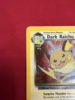 Dark Raichu - 83/82 - Pokemon Team Rocket Unlimited Holo Rare Card WOTC NM - Image 2