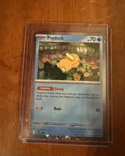 Pokemon TCG Psyduck MEP 007 Mega Evolutions Cosmos Holo Black Star Promo Card NM - Image 1
