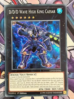 D/D/D Wave High King Caesar COTD-EN042 Yugioh Card First Edition SUPER RARE - Image 1