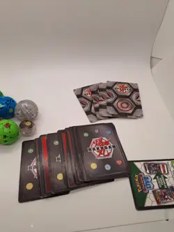 Bakugan Lot Of 8 Figures, 23 Cards Play Set Great Condition As Shown - Image 1