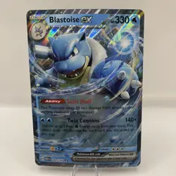 Pokemon TCG: Blastoise Ex Jumbo SV 151 Blooming Waters Promo Card - Image 1
