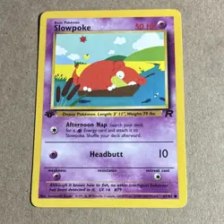 Slowpoke 67/82 Team Rocket 1st Edition Regular Pokemon TCG Card English - Image 1