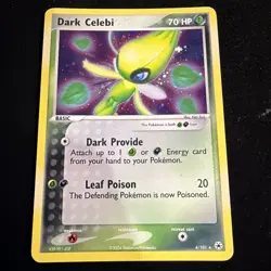 Pokemon TCG Dark Celebi Holo Rare Card #4/101 Hidden Legends Series - Image 1