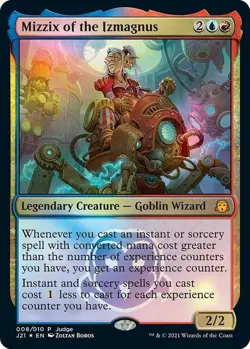 Moderate Play, English MTG Foil Mizzix of the Izmagnus - Foil DCI Judge Promo Ju - Image 1