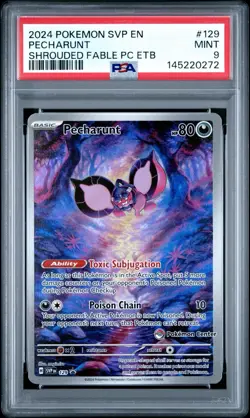 Pokemon TCG Pecharunt 129 Promo Shrouded Fable Center Edition - Image 1