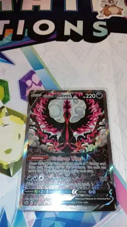 Pokemon TCG Galarian Moltres v Full Art Ultra Rare Chilling Reign - Image 3