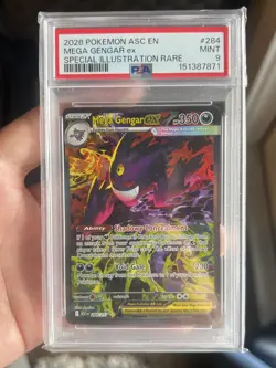 Pokemon 2026 Mega Gengar ex 284/217 SIR Ascended Heroes MINT PSA 9 - Image 1