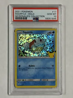 PSA 10 Squirtle, 2021 Mcdonalds Holo, Pokemon TCG *combined shipping available* - Image 1