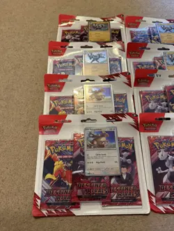Pokemon TCG Destined Rivals, Sealed, 12x 3-Pack Triple Blister - total 36 packs - Image 4