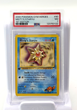 2000 Pokemon Gym Heroes Misty's Staryu 1st Edition PSA 7 Fresh Grading Oct. 2025 - Image 3