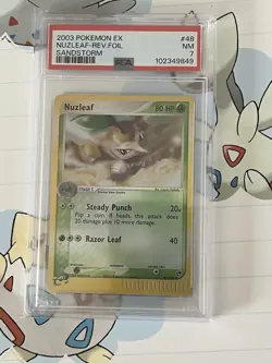 Pokemon TCG Nuzleaf Sandstorm Reverse Holo PSA 7 - Image 1