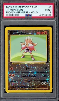 2003 Pokemon Hitmonchan Reverse Holo #2 PSA 9 (WOTC Promos - Best of Game) - Image 1