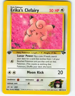Erika's Clefairy - 1st Edition - 40/132 Gym Challenge - Pokemon TCG - 2000 - Image 1