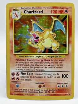 Holo Rare Unlimited Pokemon Card LP 1999 Vintage Charizard 4/102 Base Set - Image 1