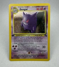 1999 Pokemon Fossil Gengar 1st Edition Holo - Rare Pokemon Card TCG 20/62-Englis - Image 1