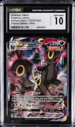 2022 POKEMON BRILLIANT STARS TRAINER GALLERY - HOLO UMBREON VMAX CGC 10 GEM MINT - Image 1