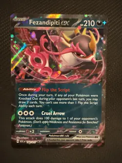 Pokemon Fezandipity ex 142/217 Ascending Heroes English Pack To Sleeve Pulled - Image 1