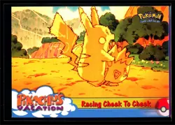 1999 Topps Pikachu's Vacation Racing Cheek to Cheek #48 Non Foil Pokemon Card - Image 1