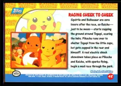 1999 Topps Pikachu's Vacation Racing Cheek to Cheek #48 Non Foil Pokemon Card - Image 2