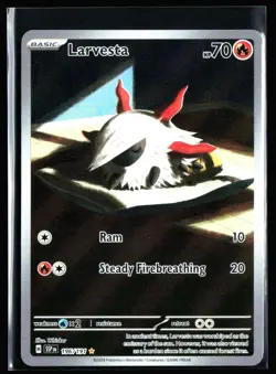 2024 Scarlet & Violet - Surging Sparks Larvesta #196 Illustration Rare Pokemon - Image 1