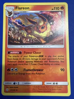 Pokemon TCG Flareon Cosmic Eclipse 25/236 2019 Rare Regular NM - Image 1