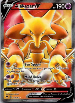 Alakazam V 172/185 Ultra Rare Vivid Voltage Pokemon Near Mint - Image 1