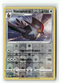 Staraptor 147/189 Rare Darkness Ablaze Pokemon Reverse Holo Near Mint - Image 1